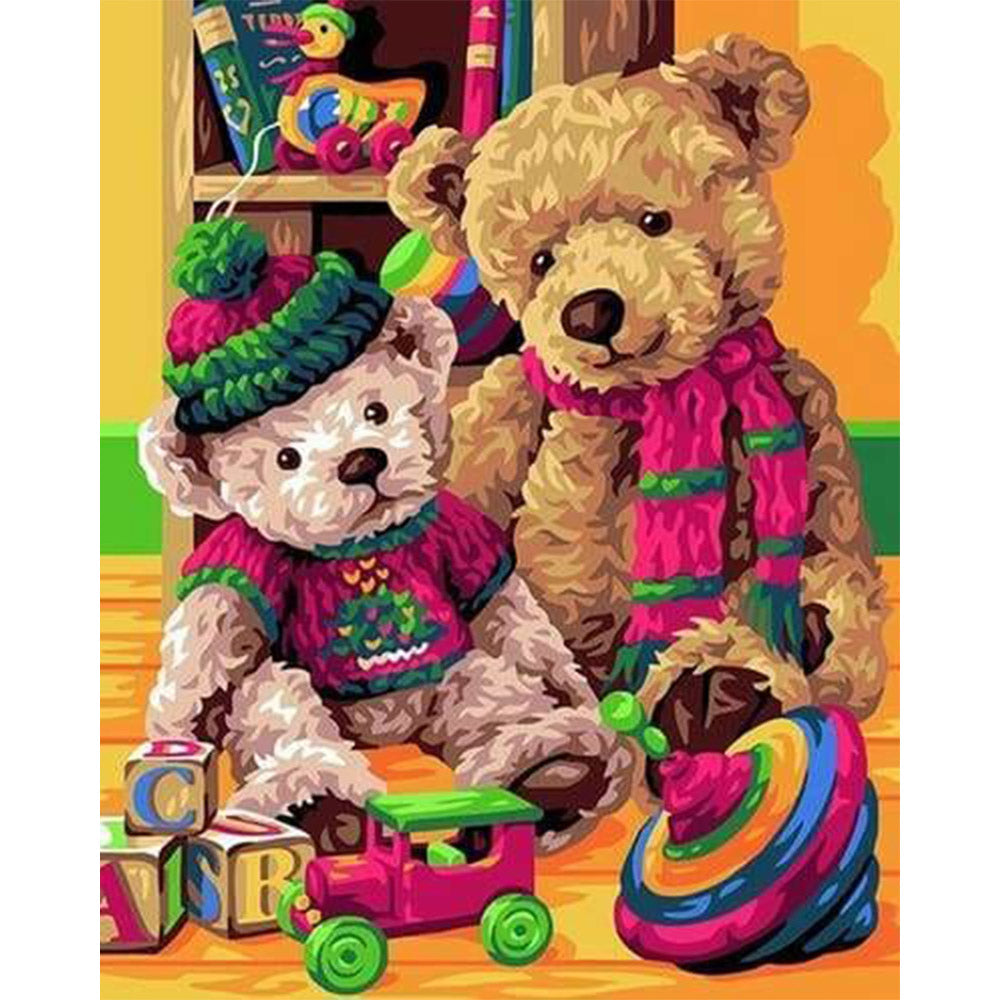 paint by numbers | Bears Family | bears easy | FiguredArt