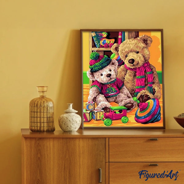 paint by numbers | Bears Family | bears easy | FiguredArt