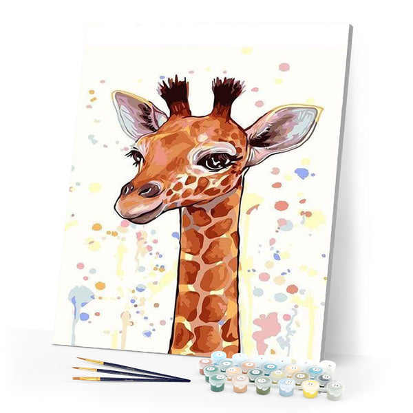 paint by numbers | Brown Giraffe | animals easy giraffes | FiguredArt