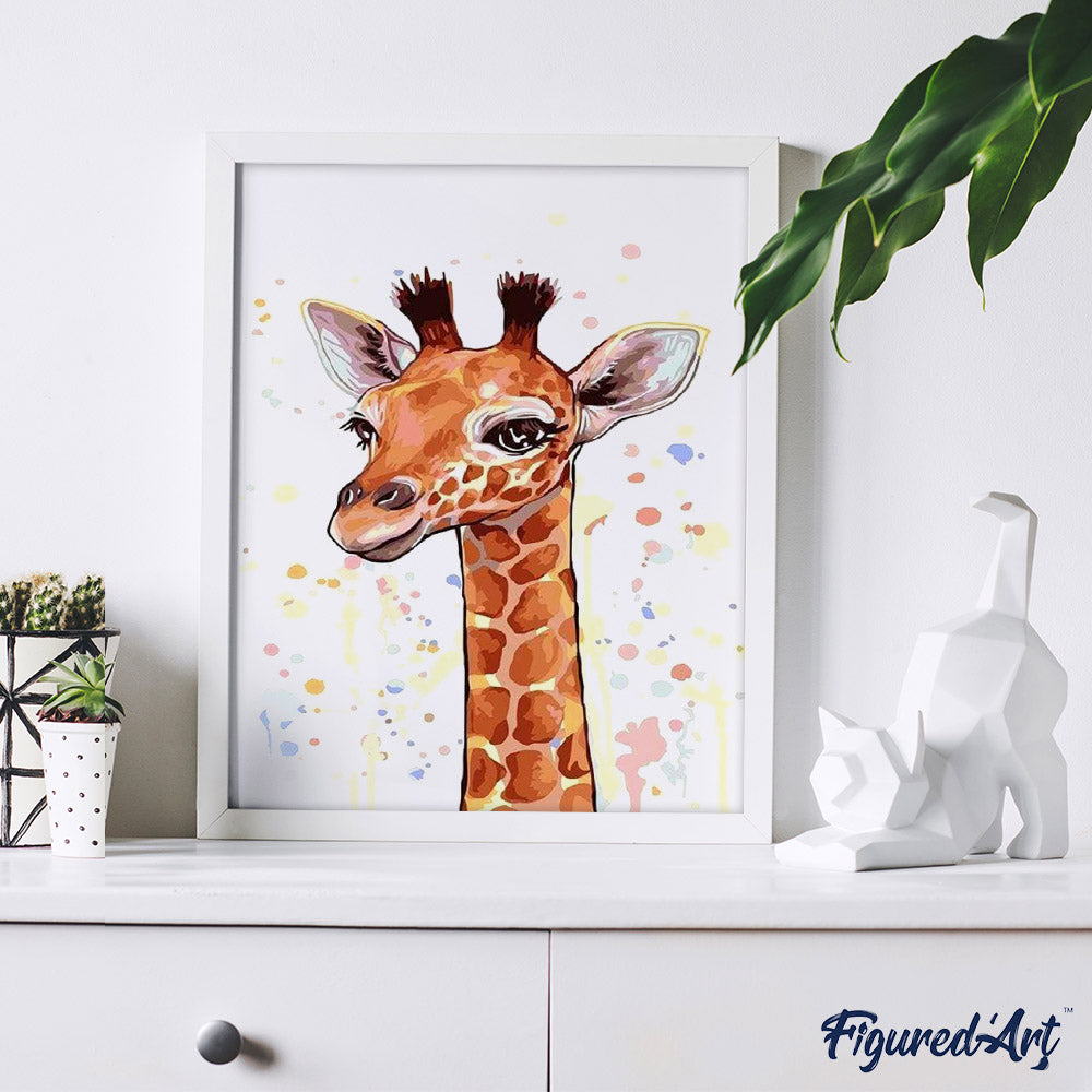 paint by numbers | Brown Giraffe | animals easy giraffes | FiguredArt