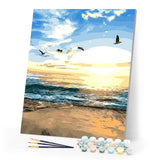 paint by numbers | Birds and Seaview | easy landscapes | FiguredArt