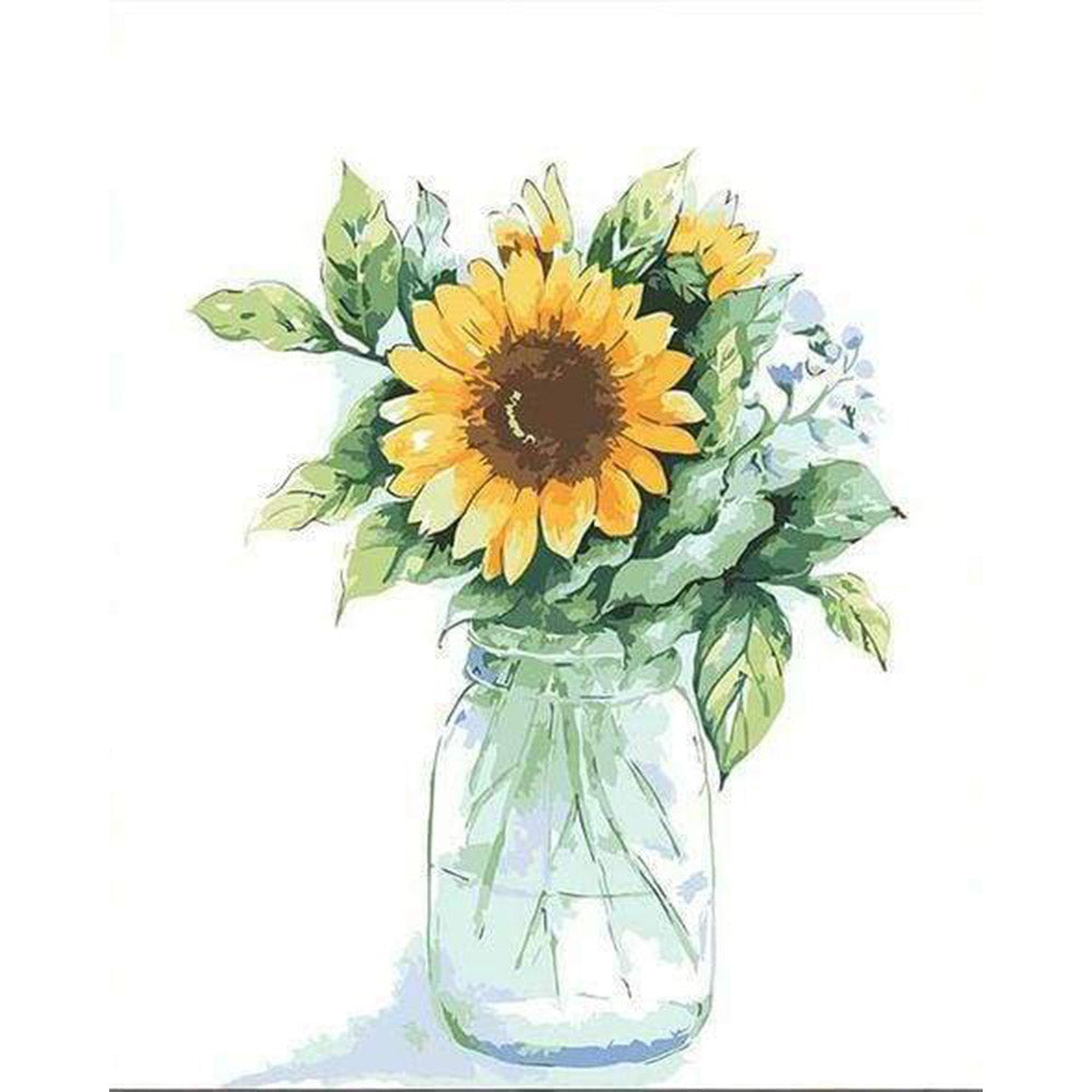 paint by numbers | Bottle Of Sunflowers | easy flowers | FiguredArt