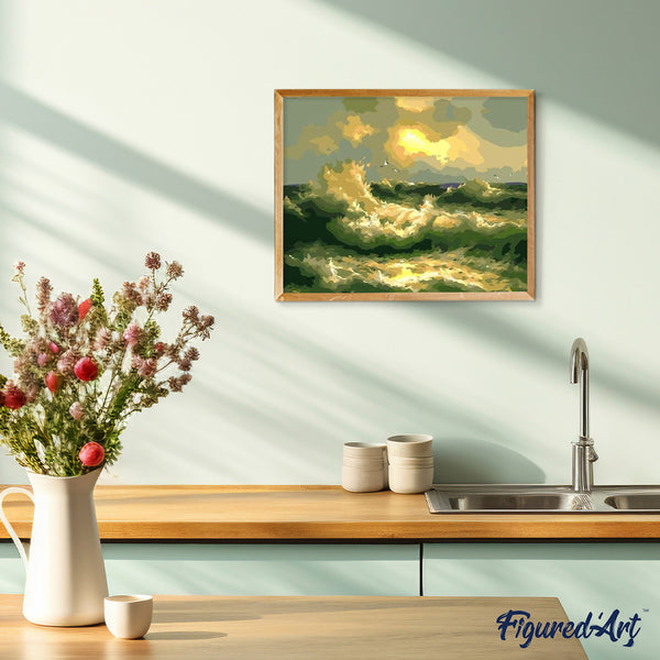 paint by numbers | Stormy Sea | easy landscapes | FiguredArt