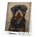 paint by numbers | Black dog | animals dogs intermediate | FiguredArt