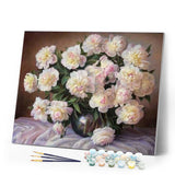 paint by numbers | Beautiful bouquet of White Flowers | flowers intermediate | FiguredArt
