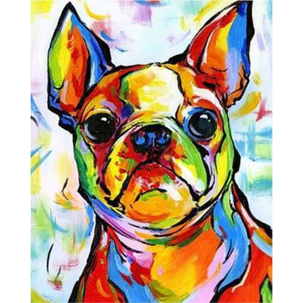 paint by numbers | Dog Portrait | animals dogs intermediate Pop Art | FiguredArt