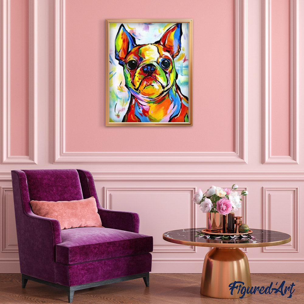 paint by numbers | Dog Portrait | animals dogs intermediate Pop Art | FiguredArt
