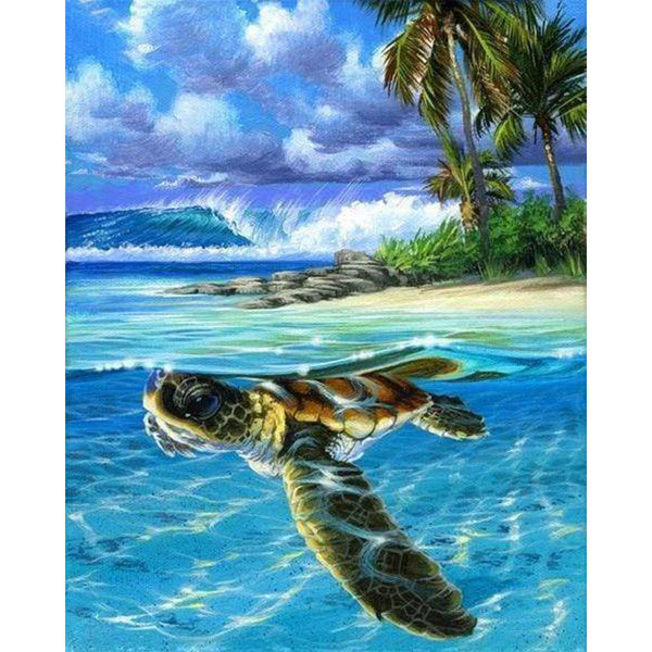 paint by numbers | Relaxing Turtle | advanced animals landscapes turtles | FiguredArt