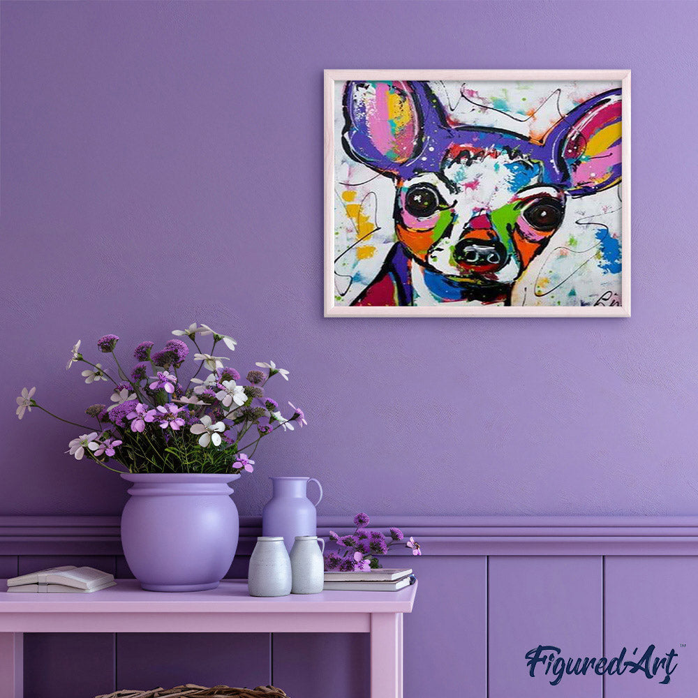 paint by numbers | Dog in Style | animals dogs intermediate | FiguredArt