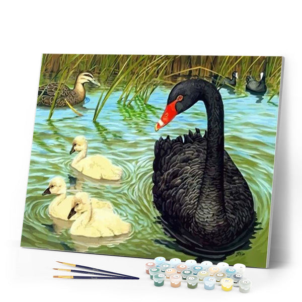 paint by numbers | Birds in the Pond | animals intermediate | FiguredArt