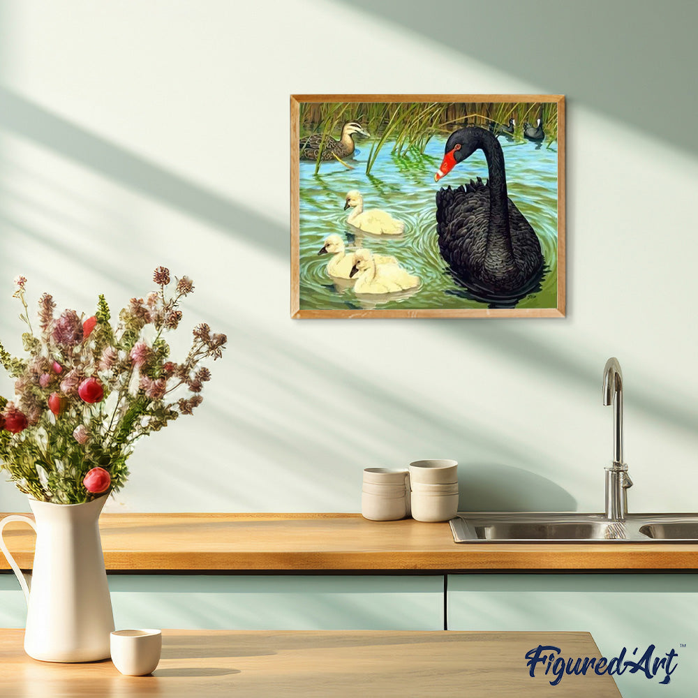 paint by numbers | Birds in the Pond | animals intermediate | FiguredArt