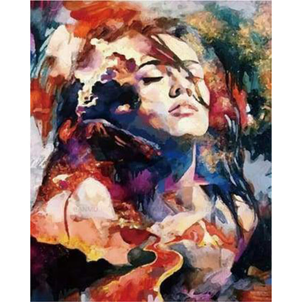 paint by numbers | Watercolor Woman | intermediate romance | FiguredArt