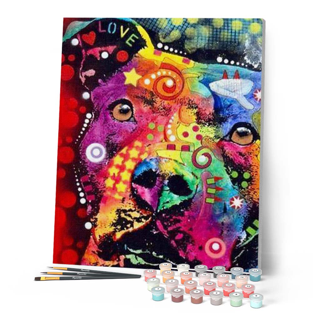 Paint By Numbers Kit For Kids Paint By Number DIY & Adults Beginner DIY Acrylic Painting Kits 16x20 Inch Christmas Gifts Dog Paint By Numbers For Teens
