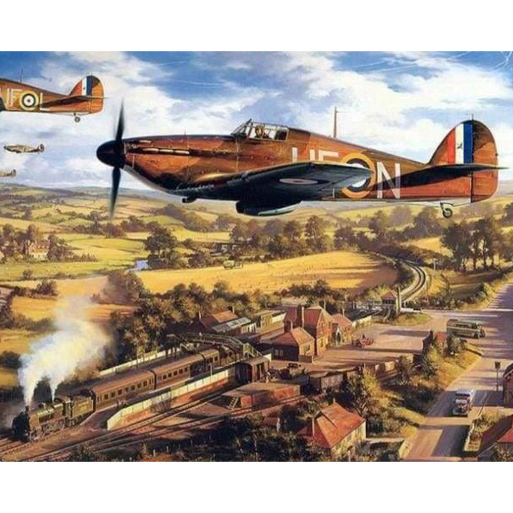 paint by numbers | Aviator | advanced landscapes planes | FiguredArt