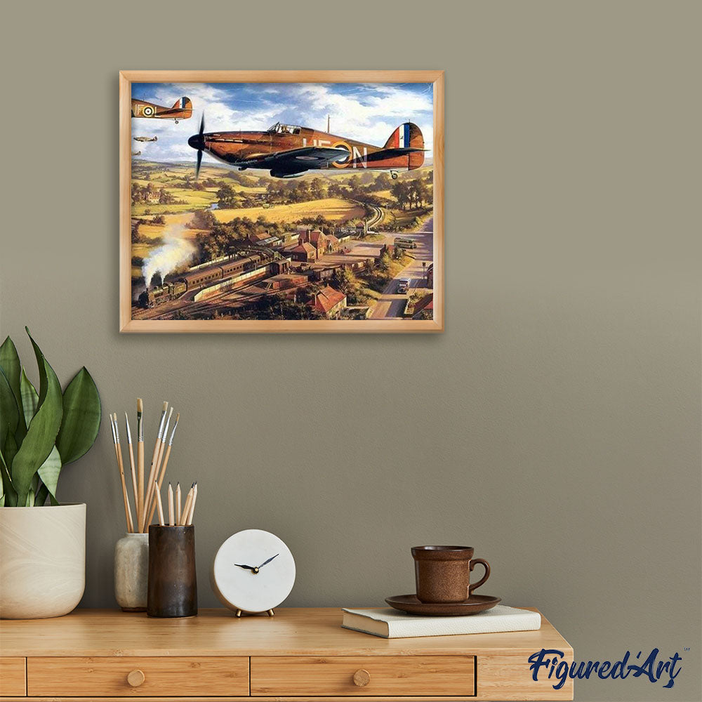 paint by numbers | Aviator | advanced landscapes planes | FiguredArt