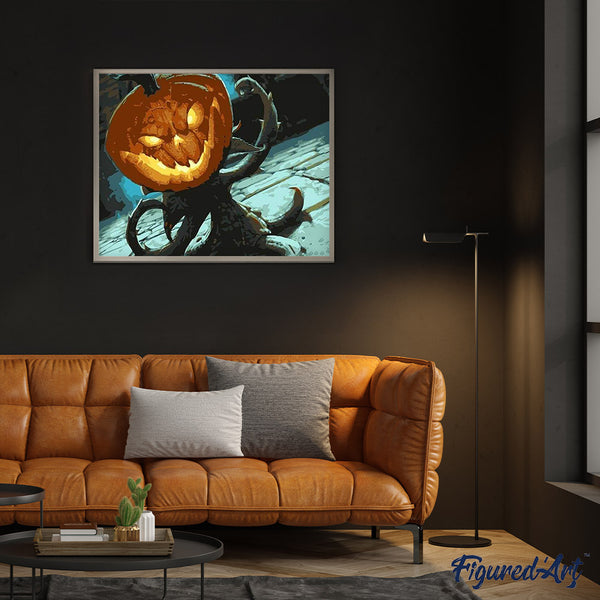 paint by numbers | Scary Pumpkins Halloween | easy kids | FiguredArt