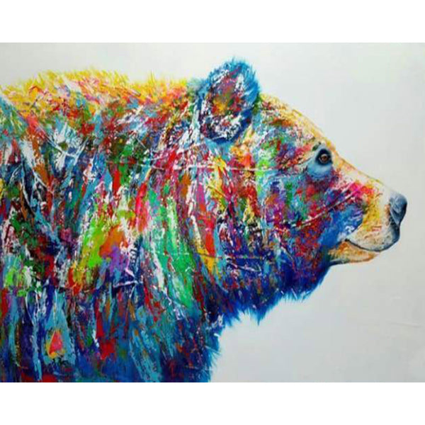 paint by numbers | Bear Multicolor | advanced animals bears Pop Art | FiguredArt