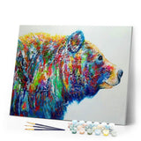 paint by numbers | Bear Multicolor | advanced animals bears Pop Art | FiguredArt