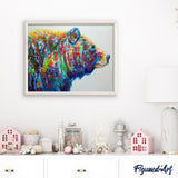 paint by numbers | Bear Multicolor | advanced animals bears Pop Art | FiguredArt