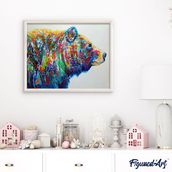 paint by numbers | Bear Multicolor | advanced animals bears Pop Art | FiguredArt