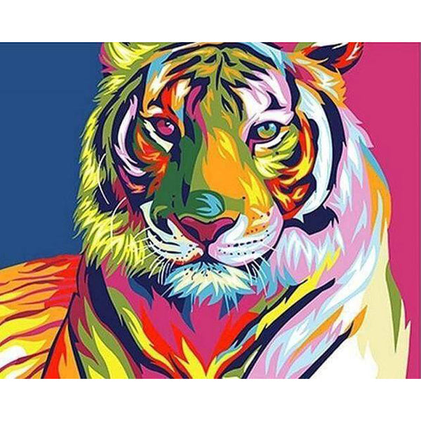 paint by numbers | Tiger Pop Art 2 | animals easy Pop Art tigers | FiguredArt