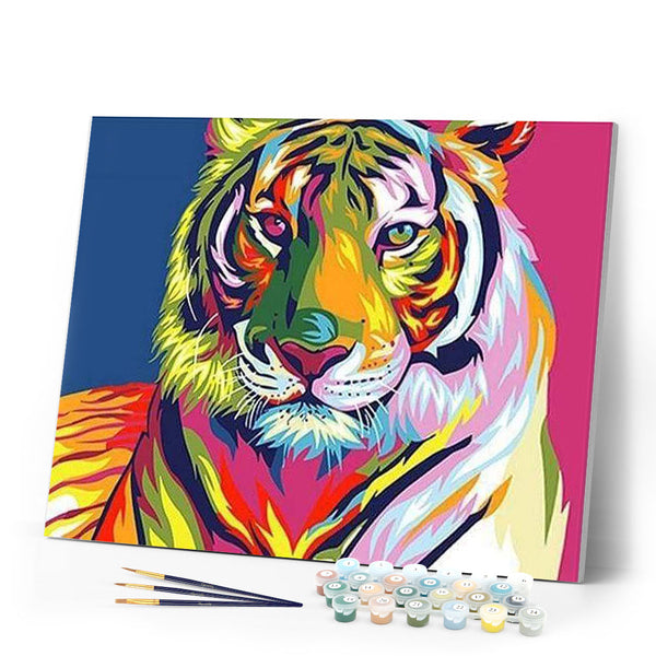 paint by numbers | Tiger Pop Art 2 | animals easy Pop Art tigers | FiguredArt
