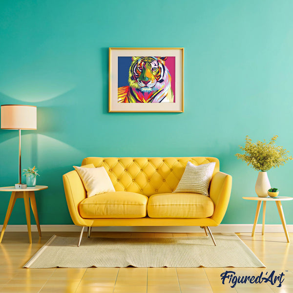 paint by numbers | Tiger Pop Art 2 | animals easy Pop Art tigers | FiguredArt