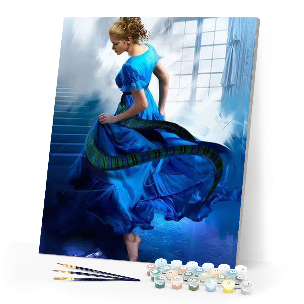 paint by numbers | Dancer Blue color | advanced dance | FiguredArt