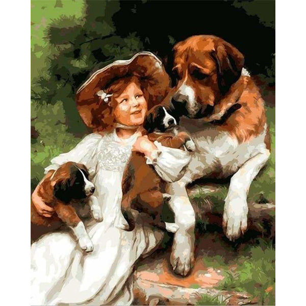 paint by numbers | Best Friends | animals dogs intermediate | FiguredArt