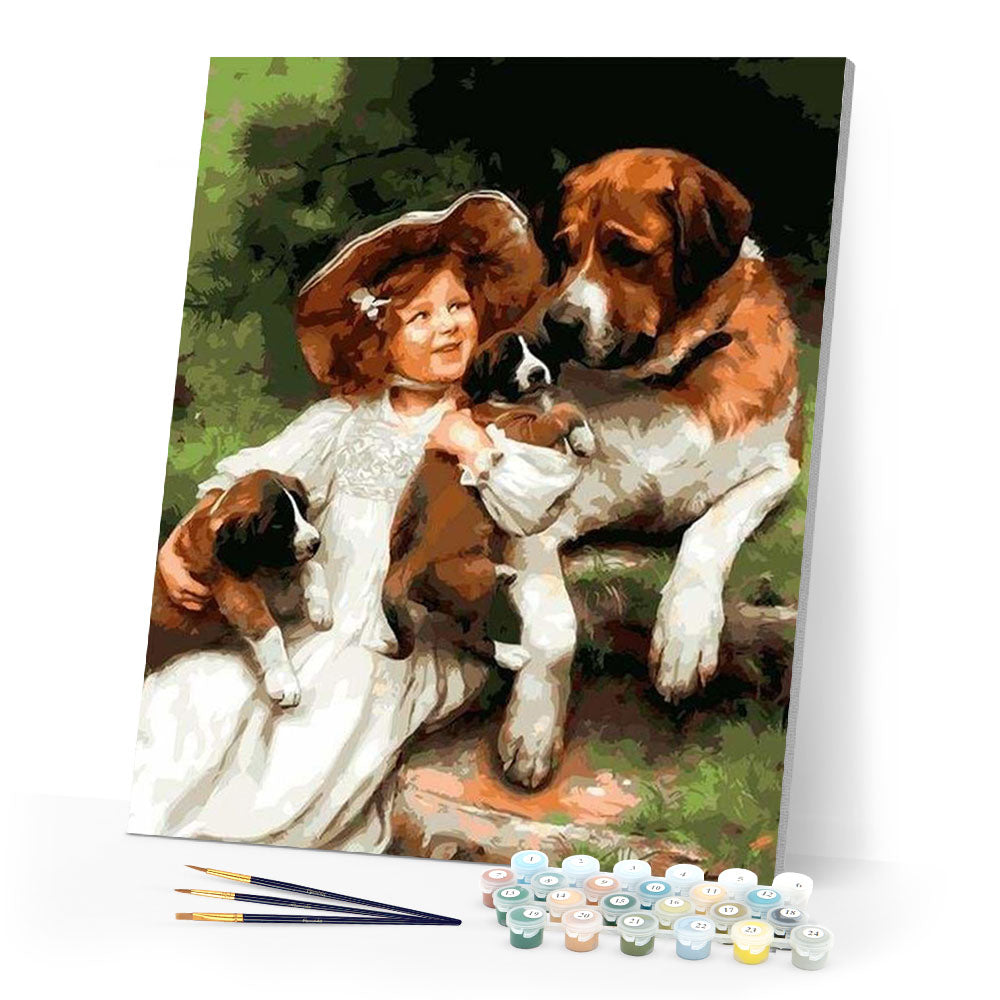 paint by numbers | Best Friends | animals dogs intermediate | FiguredArt