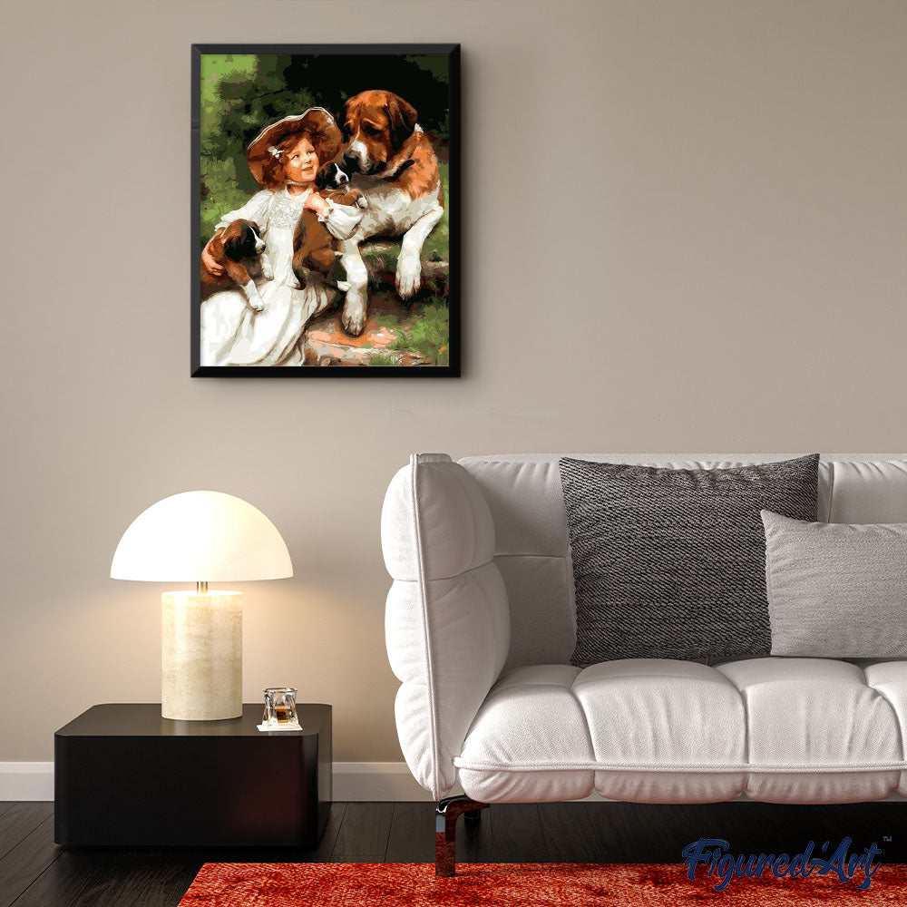 paint by numbers | Best Friends | animals dogs intermediate | FiguredArt