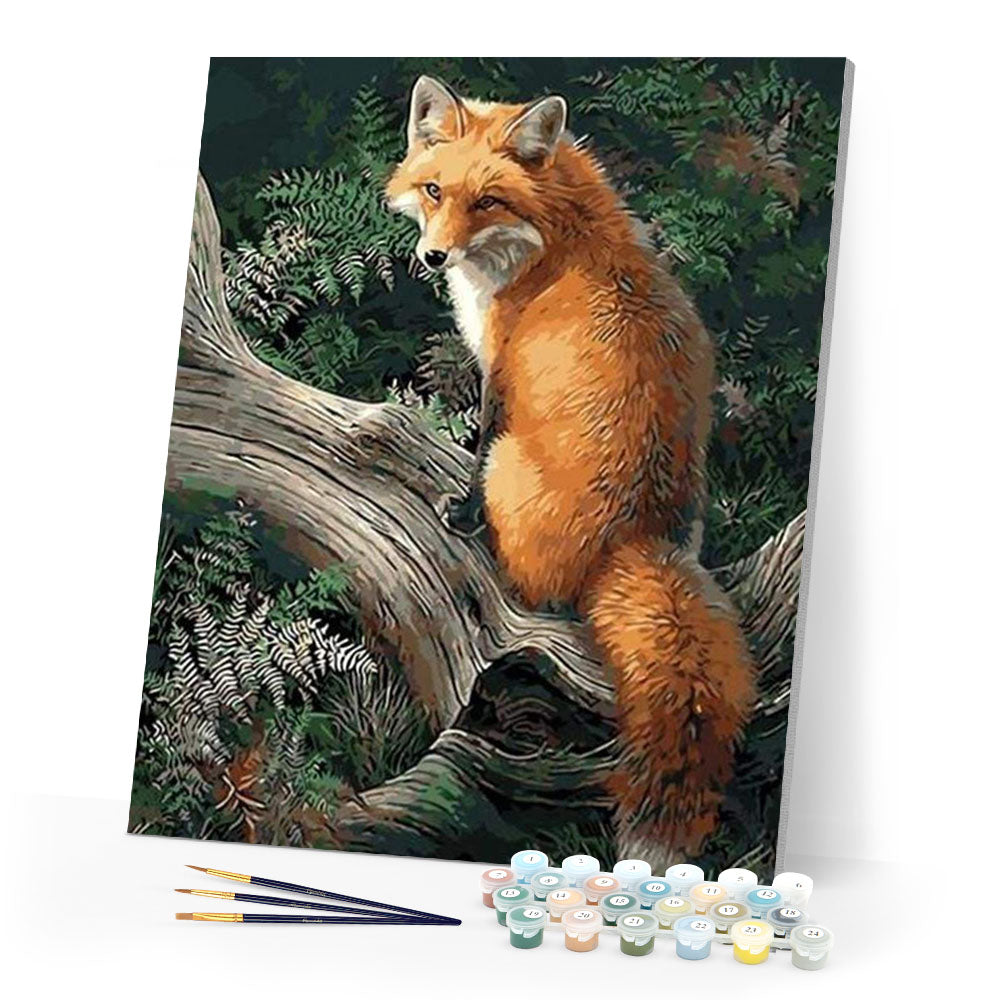 paint by numbers | Fox in the Woods | advanced animals foxes | FiguredArt