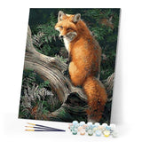 paint by numbers | Fox in the Woods | advanced animals foxes | FiguredArt