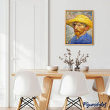 paint by numbers | Van Gogh Self-Portrait with Straw Hat | advanced famous paintings van gogh | FiguredArt