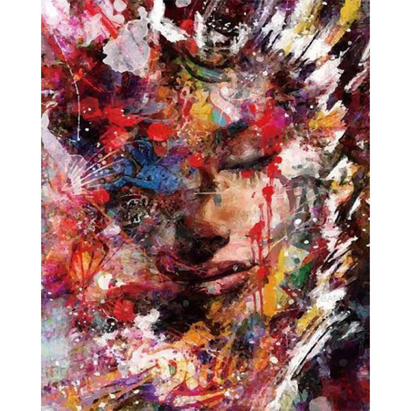 paint by numbers | Abstract Female Face | advanced world | FiguredArt