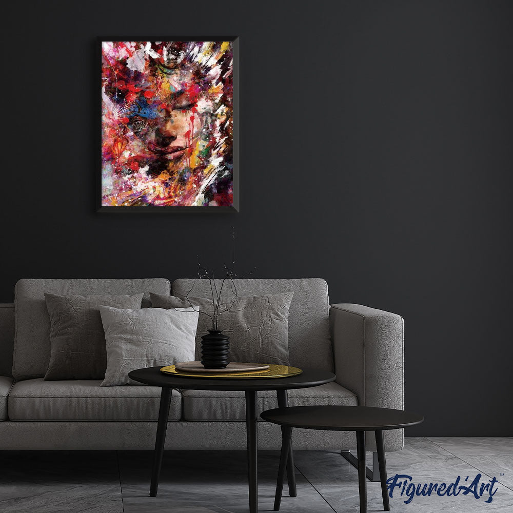 paint by numbers | Abstract Female Face | advanced world | FiguredArt