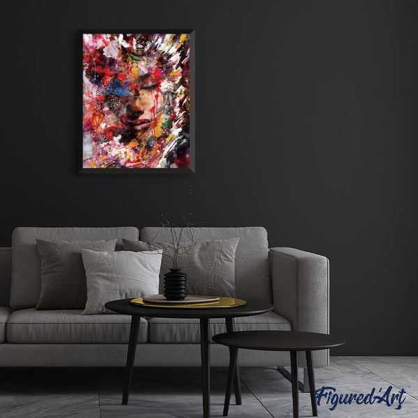 paint by numbers | Abstract Female Face | advanced world | FiguredArt