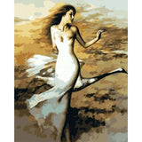 paint by numbers | Dancer and Swan | birds dance easy romance swans | FiguredArt