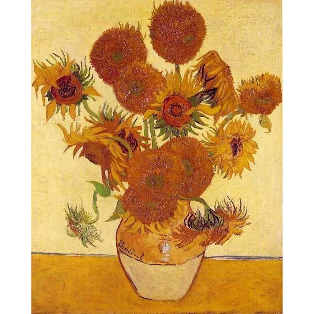 paint by numbers | Van Gogh Orange Sunflowers | advanced famous paintings flowers van gogh | FiguredArt