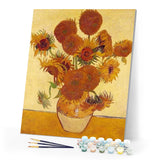 paint by numbers | Van Gogh Orange Sunflowers | advanced famous paintings flowers van gogh | FiguredArt
