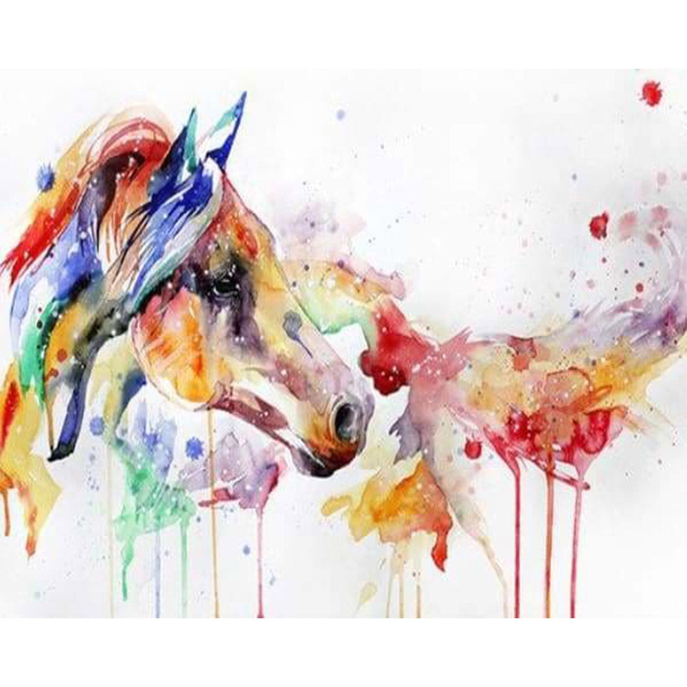 paint by numbers | Watercolor Horse | animals horses intermediate | FiguredArt