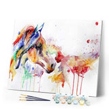 paint by numbers | Watercolor Horse | animals horses intermediate | FiguredArt