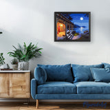 paint by numbers | Cabin and Moonlight View | intermediate landscapes | FiguredArt