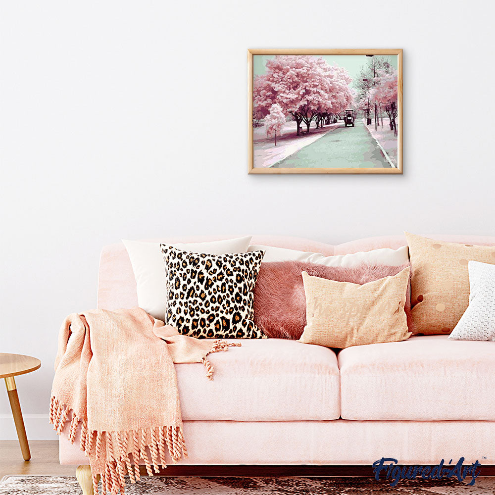 paint by numbers | Kyoto Spring Cherry | cities intermediate landscapes romance | FiguredArt