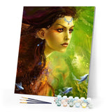 paint by numbers | Beauty Woman and Fishes | advanced animals fish portrait | FiguredArt