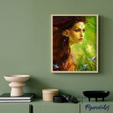 paint by numbers | Beauty Woman and Fishes | advanced animals fish portrait | FiguredArt