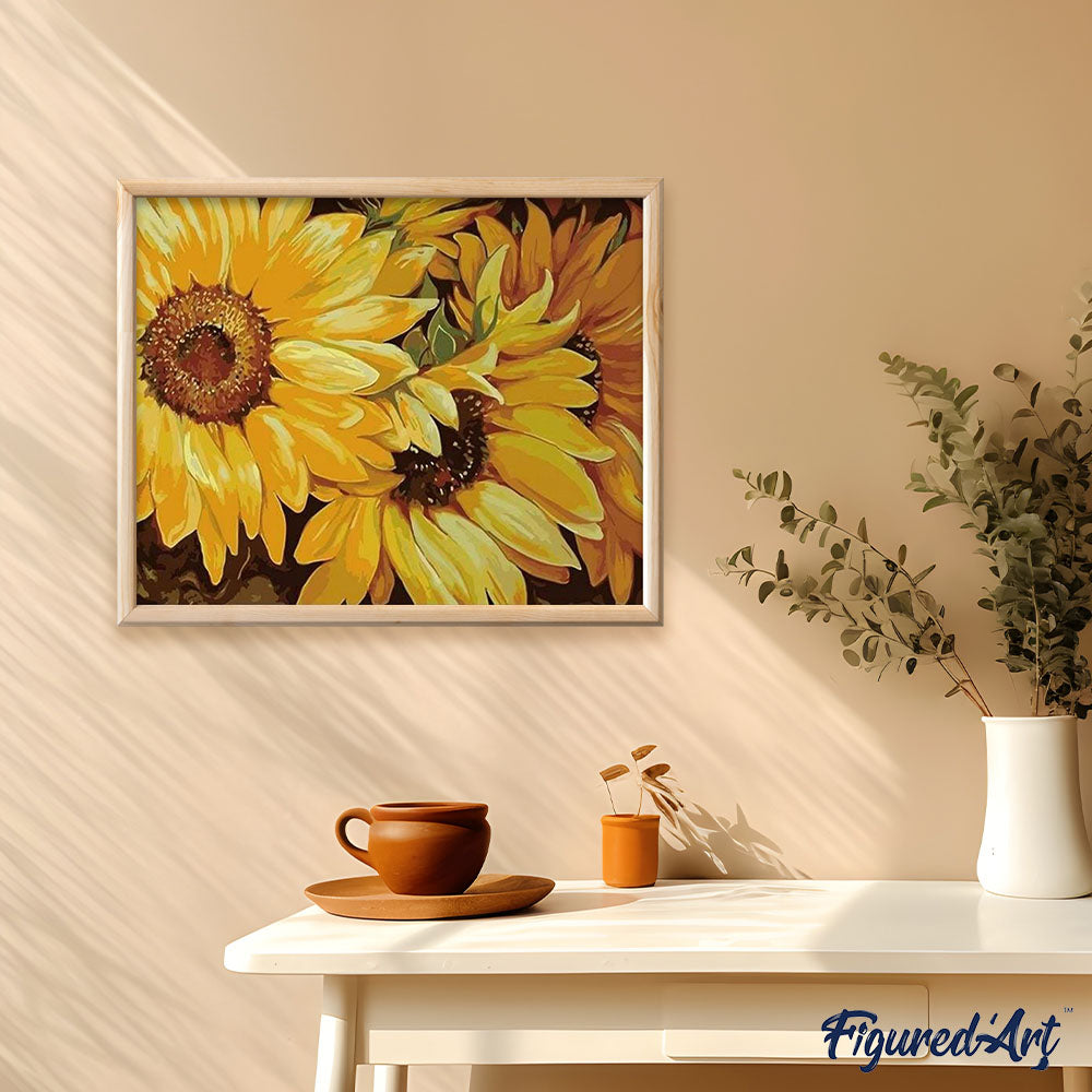 paint by numbers | Sunflower In Full Bloom | easy flowers | FiguredArt