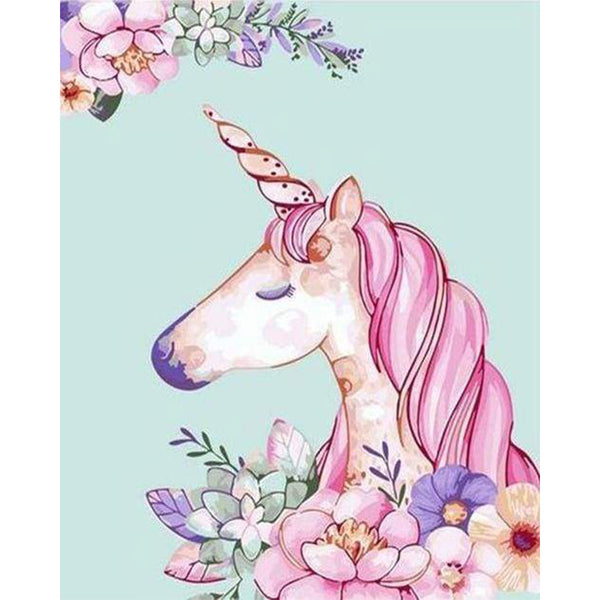 paint by numbers | Pink Unicorn | animals easy kids unicorns | FiguredArt