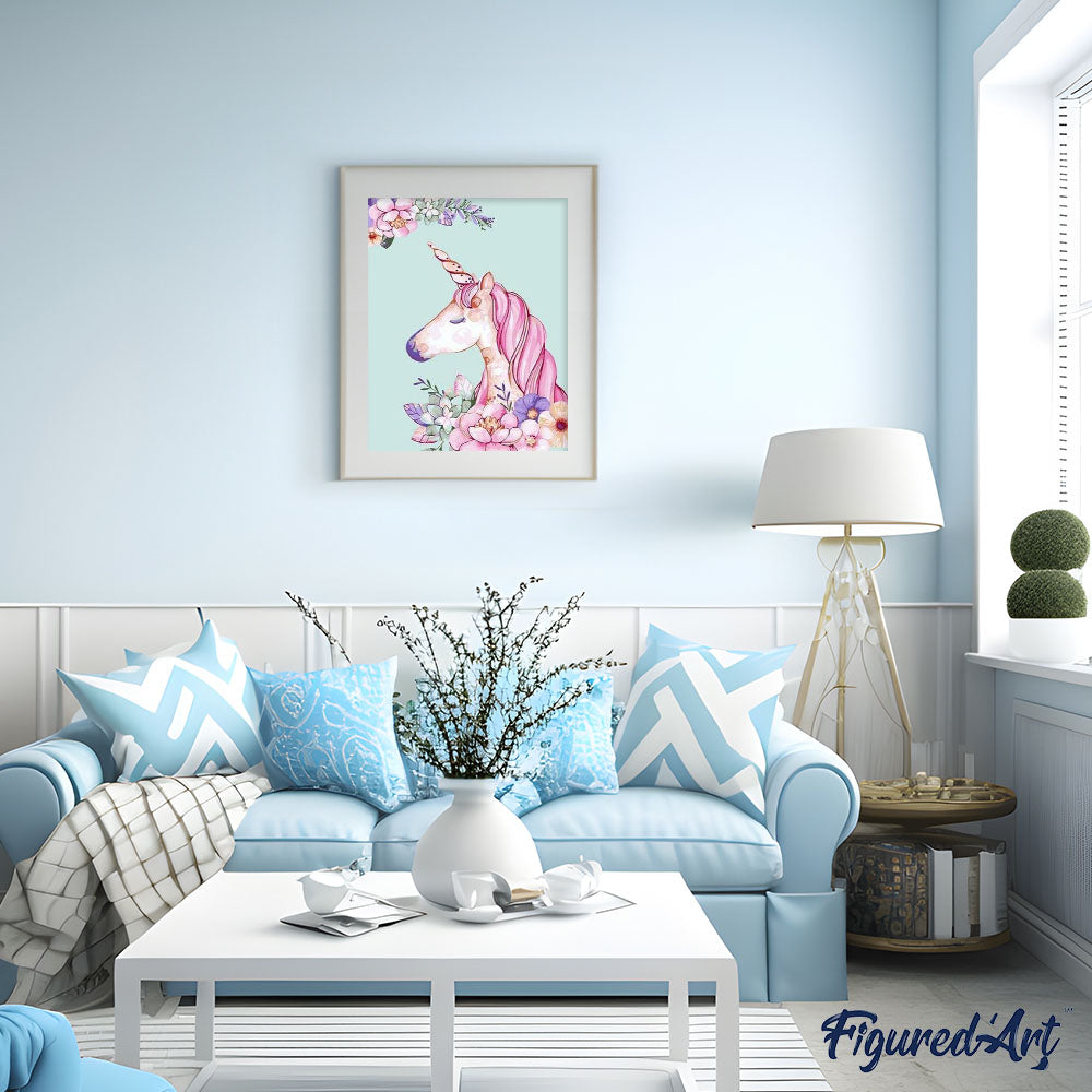 paint by numbers | Pink Unicorn | animals easy kids unicorns | FiguredArt