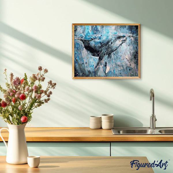 paint by numbers | Whale | animals intermediate whales | FiguredArt